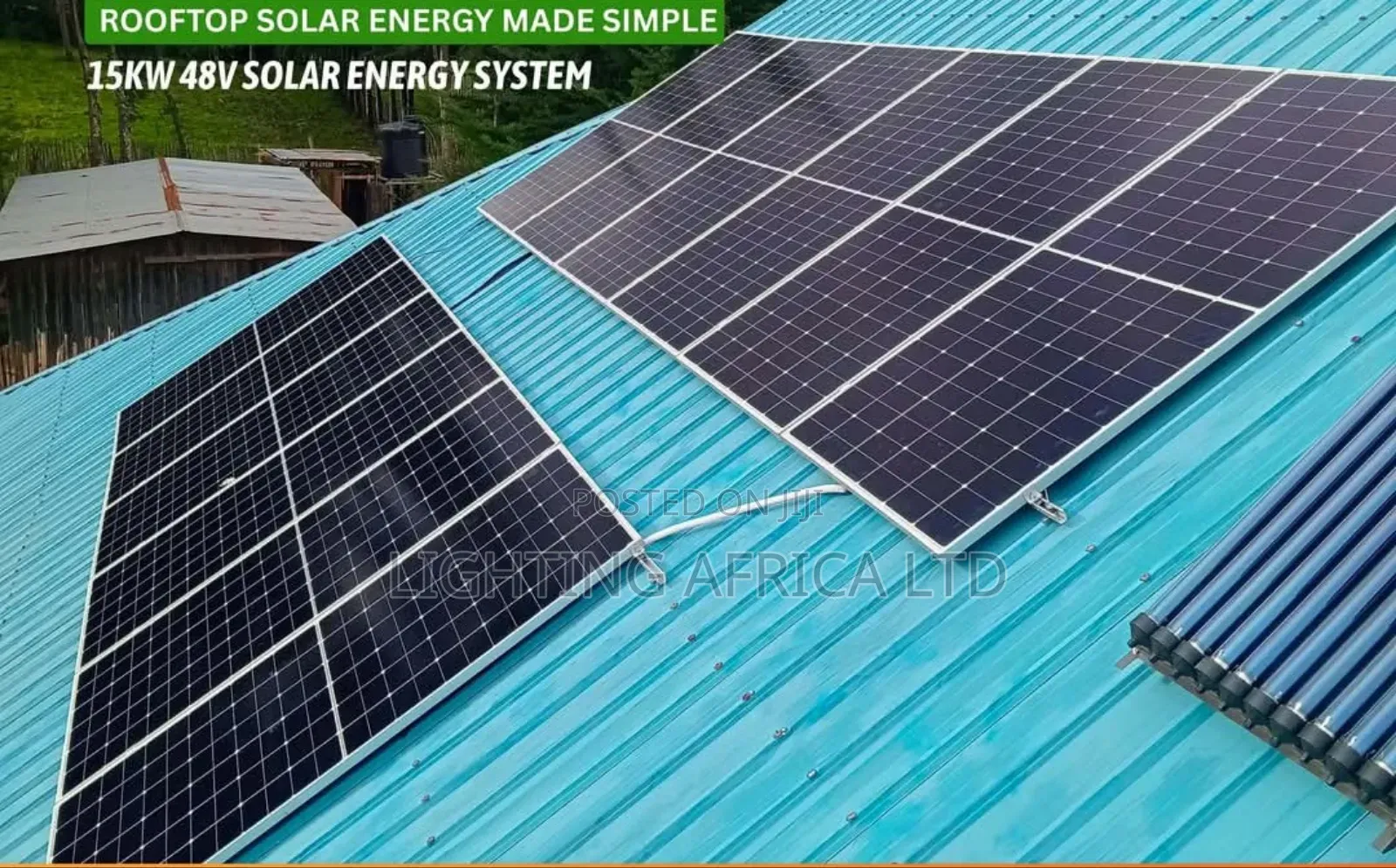Off-Grid 10kva Must Inverter + 15kwh Lithium Battery + (12)615w Solar