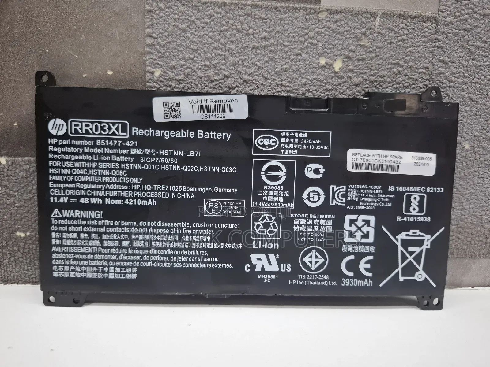 Genuine Rr03xl Battery For Hp Probook 430 440 450 470 G5
