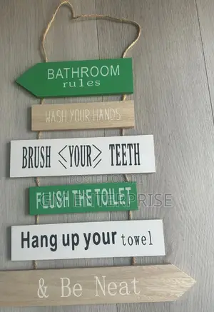 Hanging Board Wooden House Rules Material -Wooden