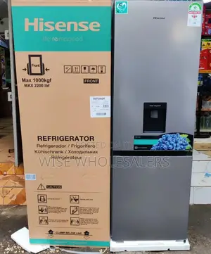 *Hisense Double Door Fridge With Dispenser 292lits No Frost