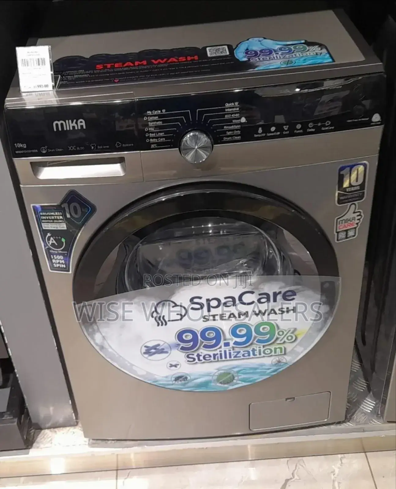 Mika 10kg Fullyautomatic Washing Machine Washer & Spin Dry