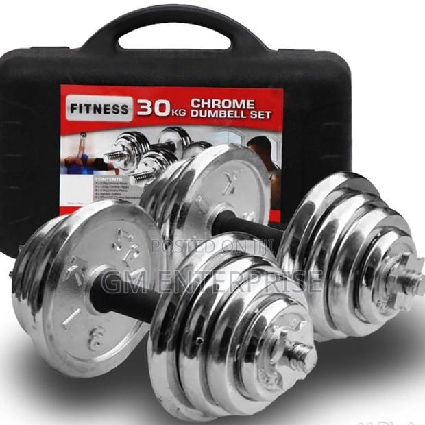 30kg Chrome Dumbbell Set Weight Dumbbells