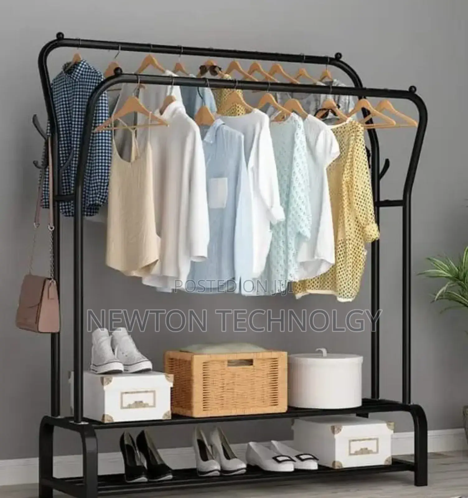 Double Pole Clothing Rack