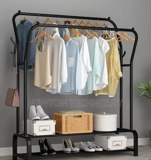 Double Pole Clothing Rack