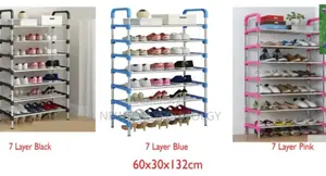 Executive Adjustable Portable 8 Layer Shoe Rack
