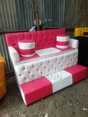 6 Ft Pedicure Seat Pink and White - main view