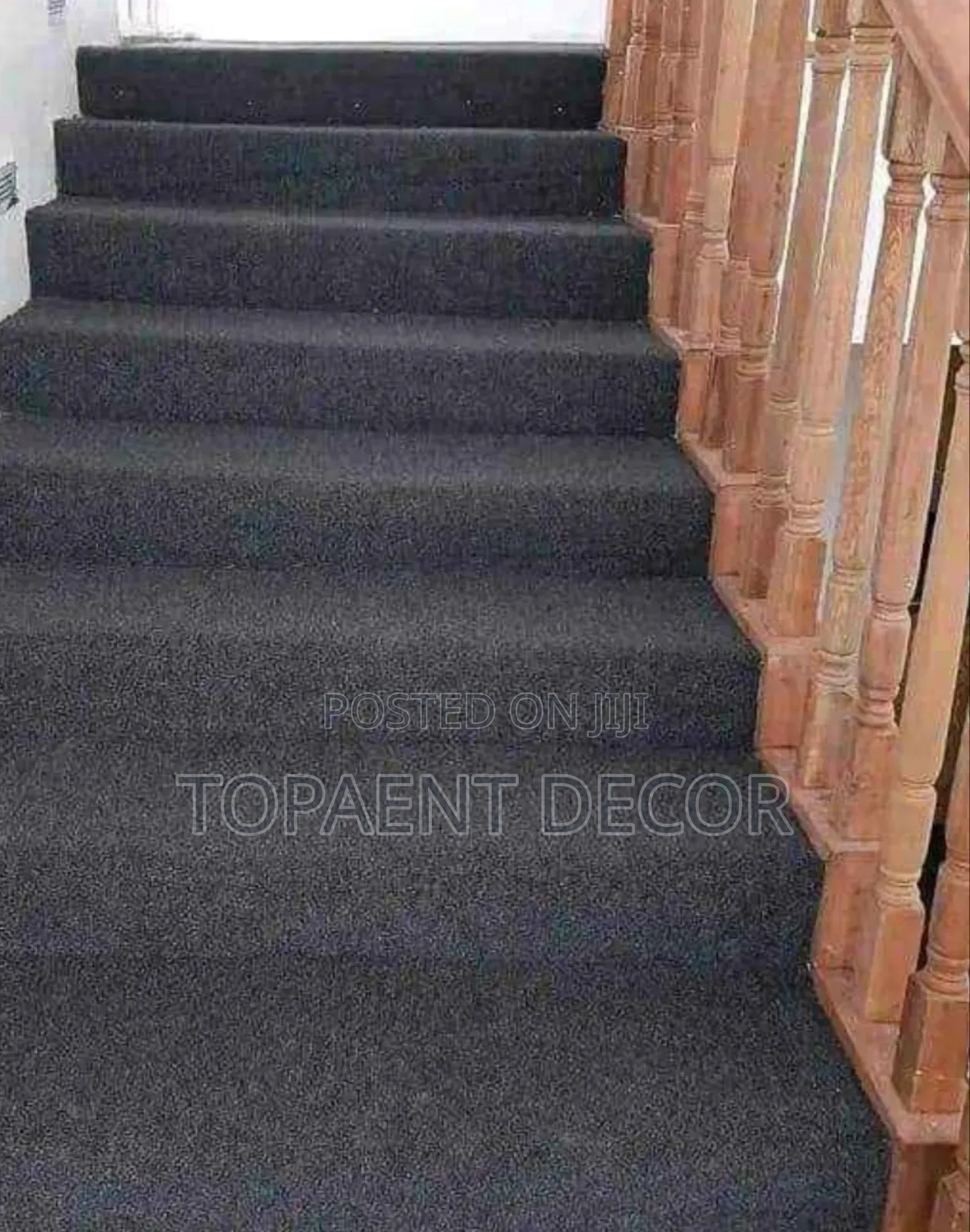 Delta 4mm Thick Dark Grey Staircase Carpet