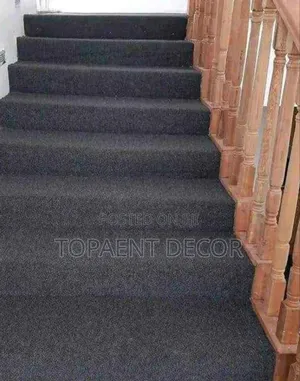 Delta 4mm Thick Dark Grey Staircase Carpet