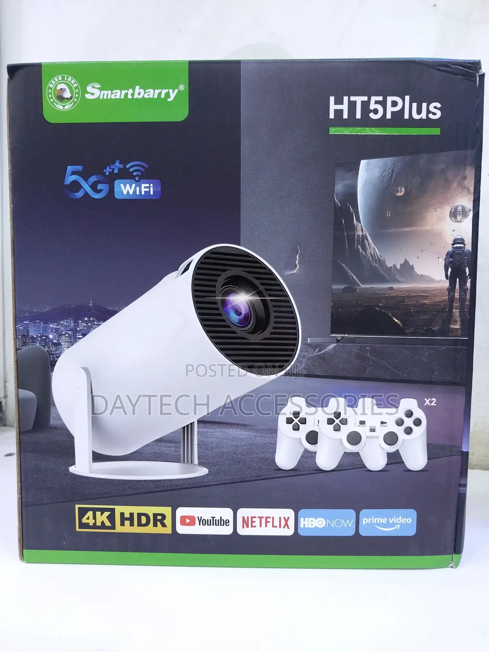 Android Projector With 2 Game Pad HDR Smartbarry Ht5plus