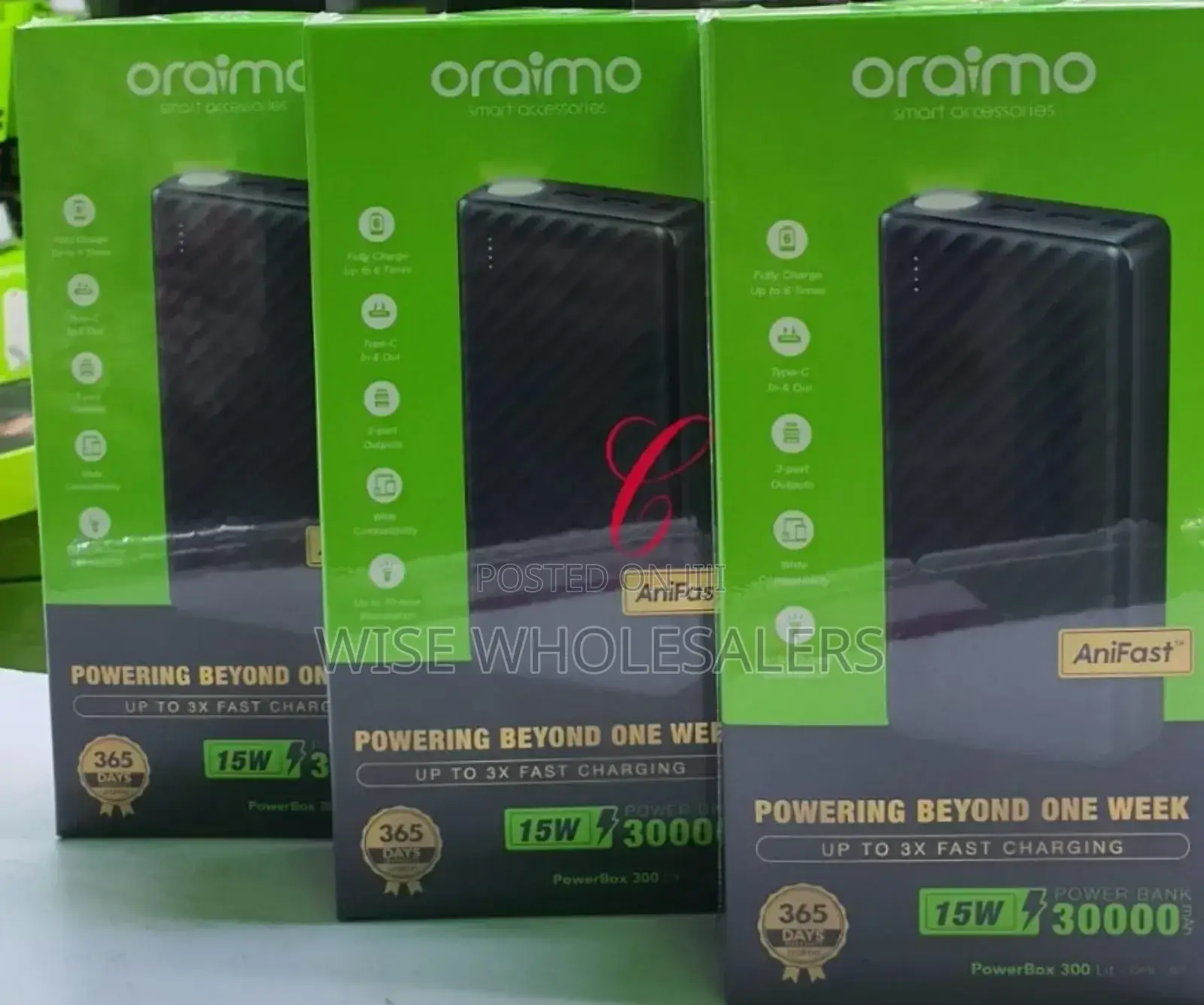 Oraimo Powerbox 300 Lit Opb-1301 *30,000mah* Power Banks