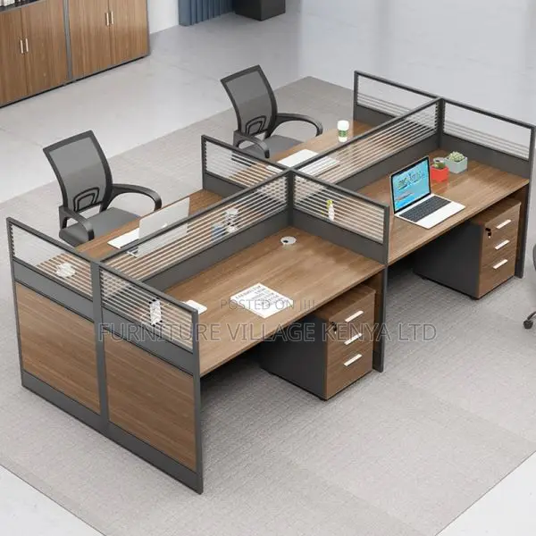 Workstation: Four Way Modular Assembled Office Workstation