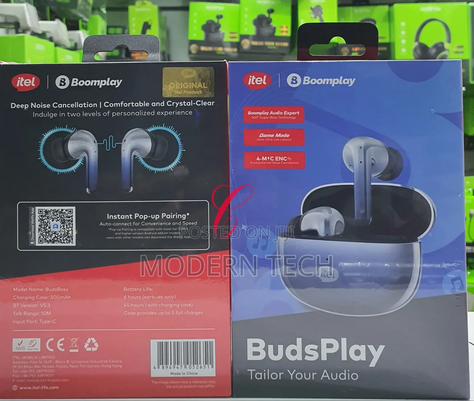 Itel Budsplay 4 Mic Enc 45ms Ultra Low Latency Game Mode .