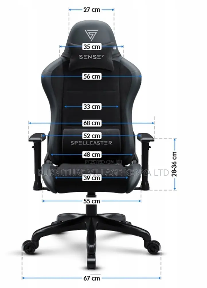 Office Chair: Adjustable Wheeled Office Gaming Desk Chair