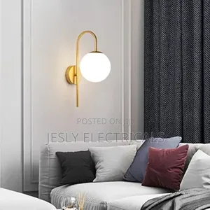 White Glass Ball Wall Light