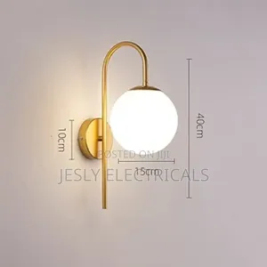 White Glass Ball Wall Light