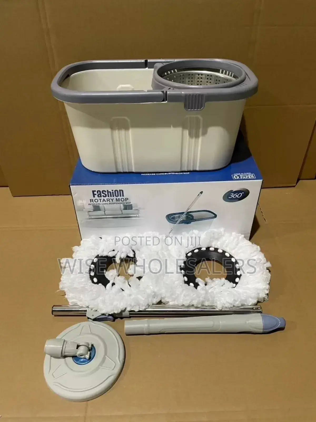 *Bucket Washer Spin Cleaning Mop.*
✳Has Good Quality,