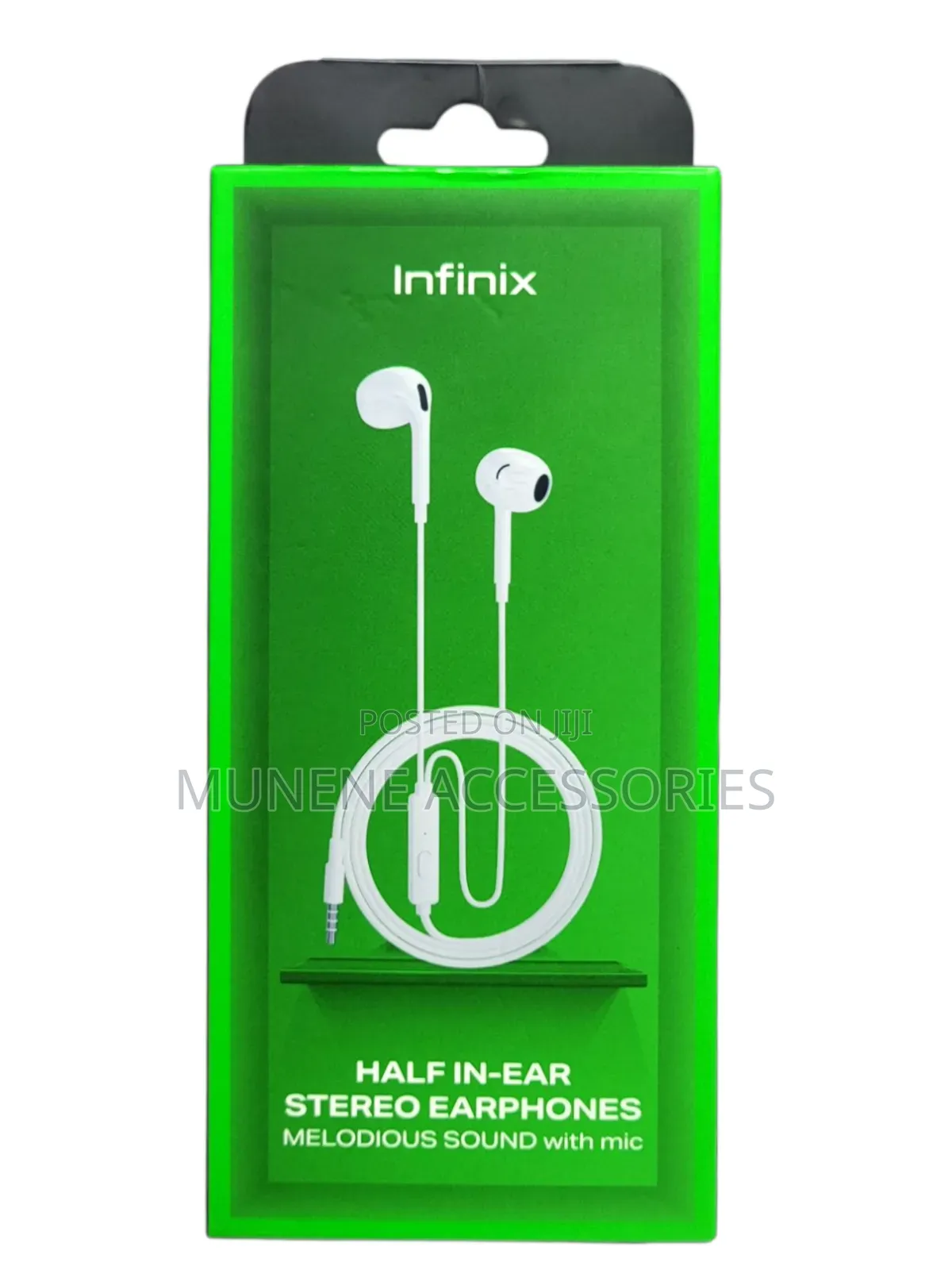 Infinix 3.5mm Half in Ear Headphones Mic Full Bass Earphones