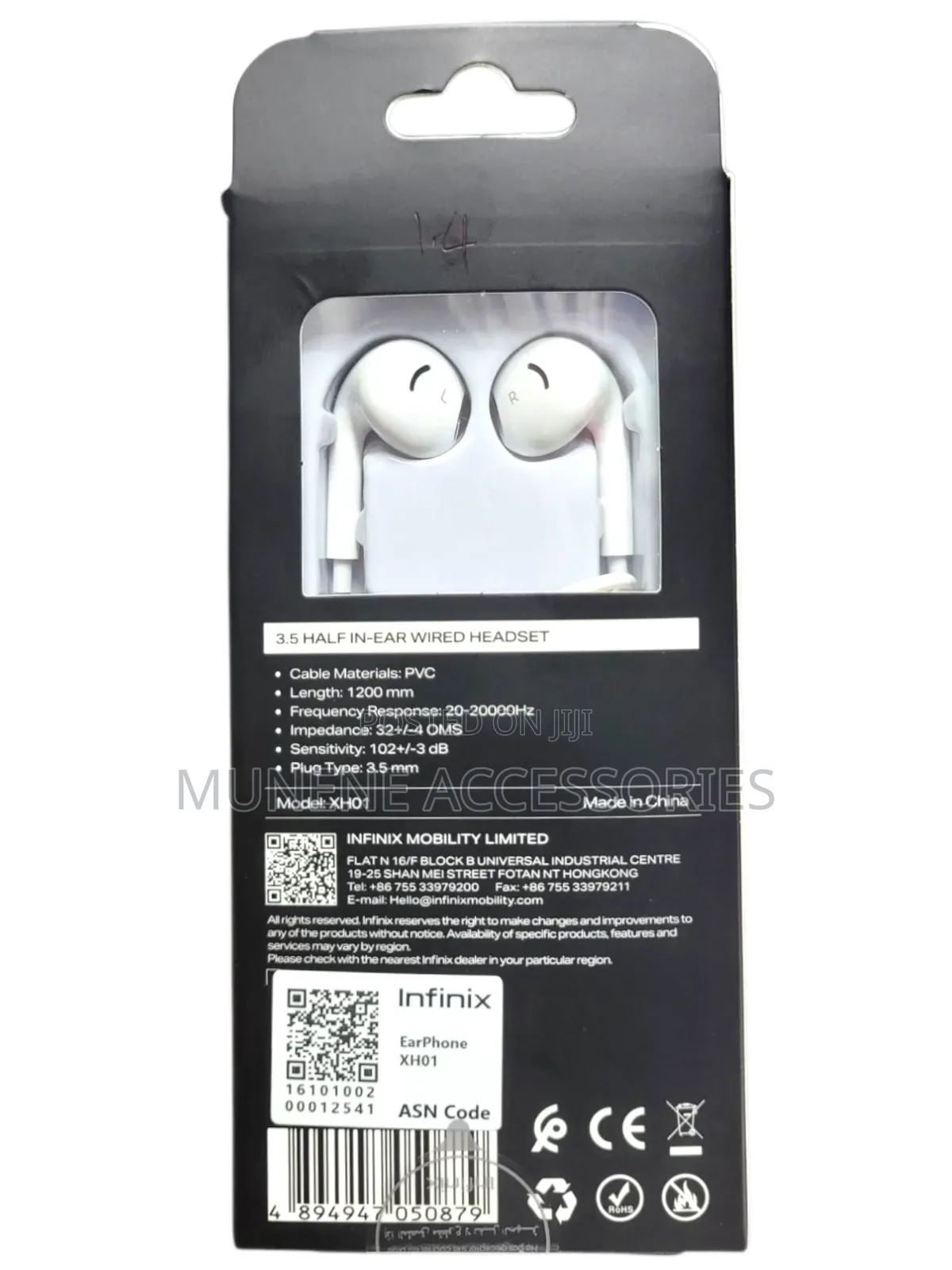 Infinix 3.5mm Half in Ear Headphones Mic Full Bass Earphones