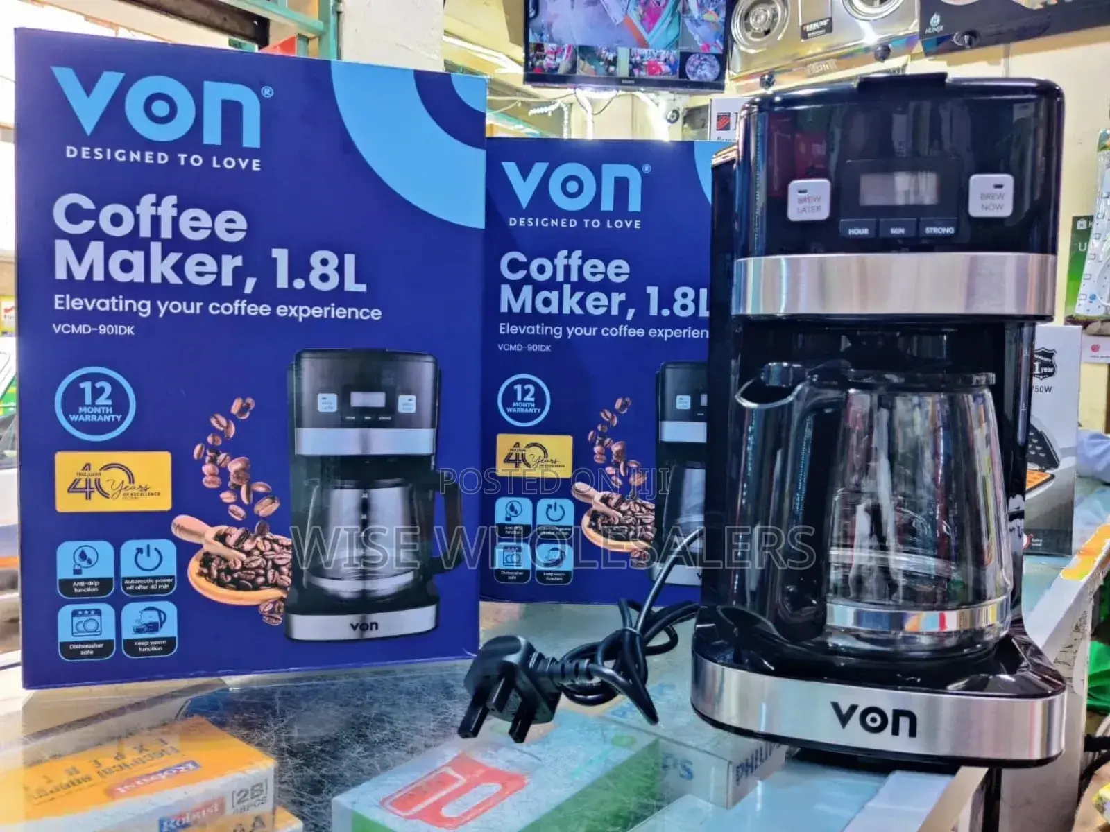 *Von Coffee Maker Digital,Black Vcmd-901dk
Price: