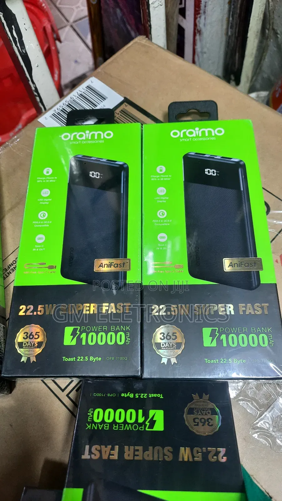 22.5w Super Fast 10000mah Slim Power Bank With Led Display