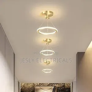 Metal Ring Pendant Light With Acrylic Shade