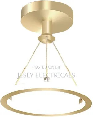 Metal Ring Pendant Light With Acrylic Shade