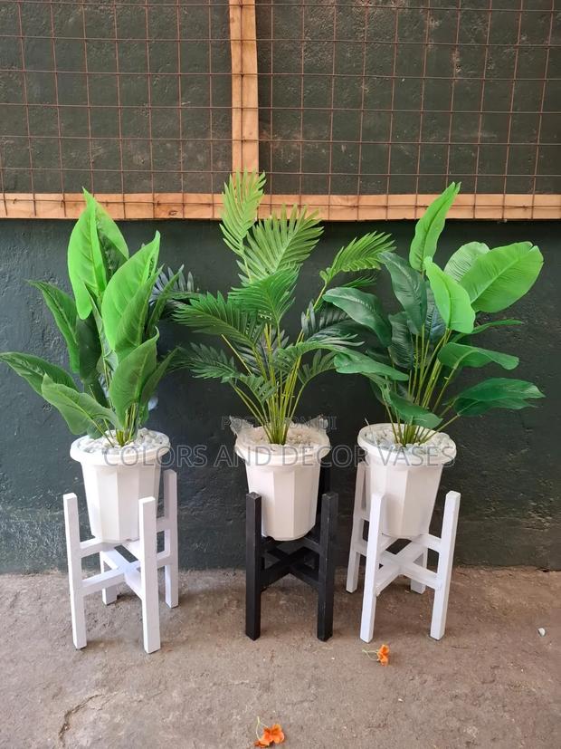Home Plants Stand, Vase and Plant - main view