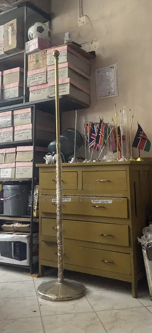 Professional Gold/Silver 3meter Flag Stand –Adjustable | 9kg
