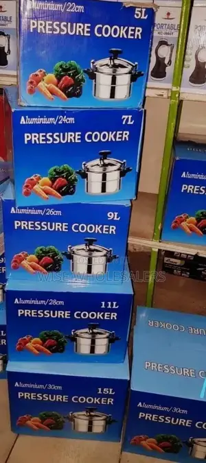 Aluminium Presure Cooker With Safety Lock.Non Explosive 5lt