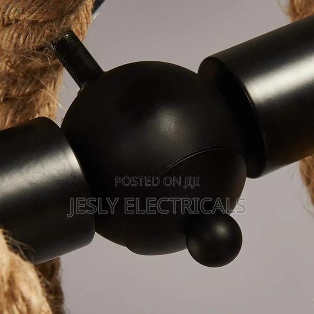 Personality Water Pipe Hemp Rope Ceiling Light - thumbnail 4
