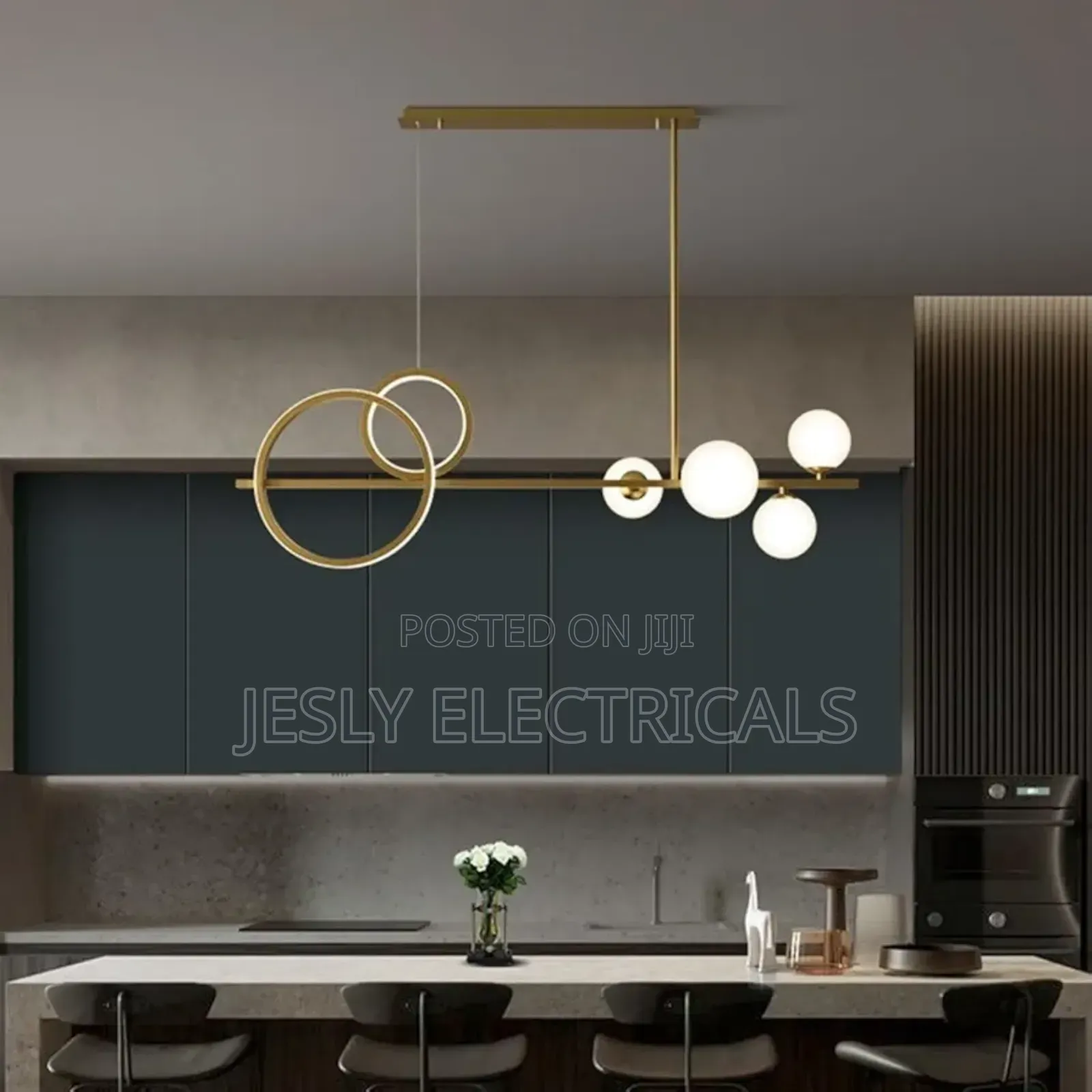 Brushed Brass Restaurant Pendant Light,