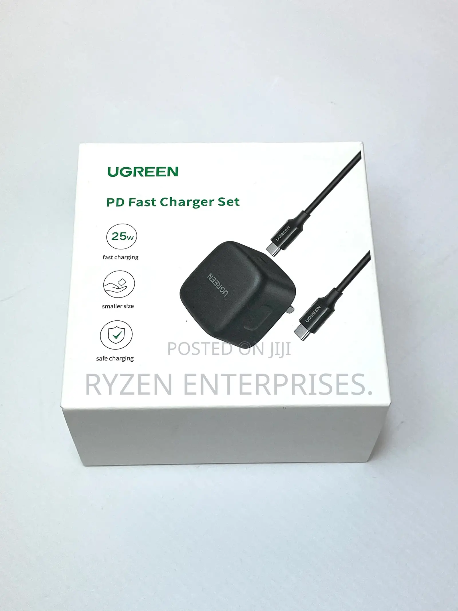 Ugreen Usb-c 25w Pd Charger With C-c 2m Cable Uk Black