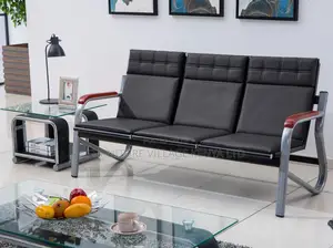 Office Sofa:5-Seater Office Waiting Sofa Set in the Lobby