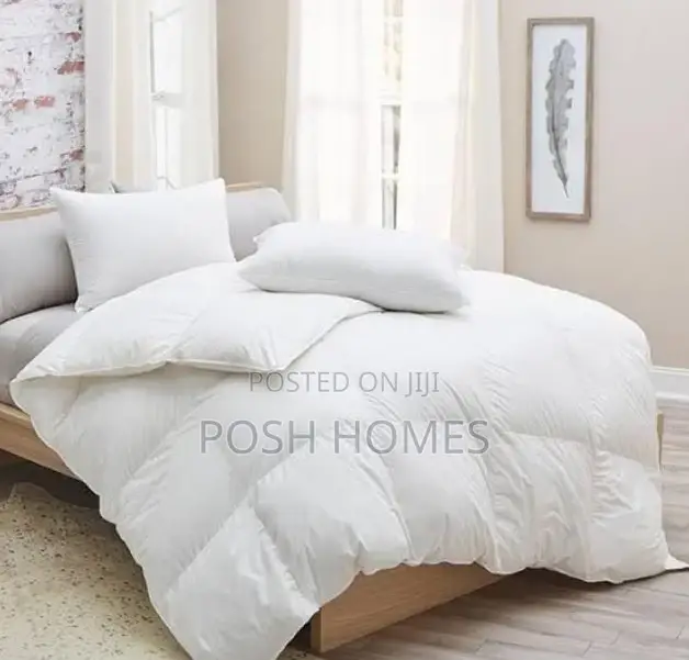 White Luxury 6/6 Cotton Duvet Set Binded