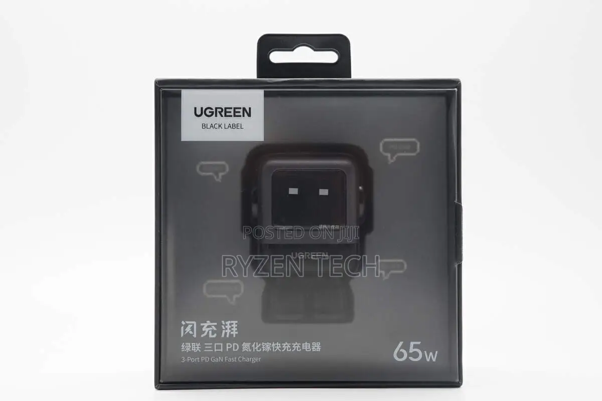 Ugreen Uno Robot 65w 3-Port Gan Fast Charger