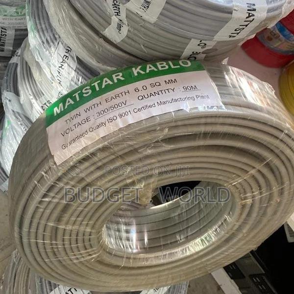 6.0mm Matstar Twin Cable + Earth Power Electrical Cable Wire