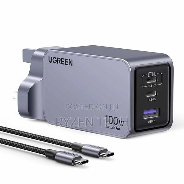 Ugreen 100w 3-Port Gan Fast Charger +1.5m 100w Cable - main view