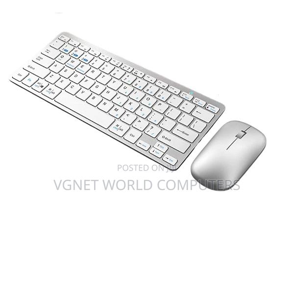 White Bluetooth Keyboard and Mouse Set Slim Rechargeable