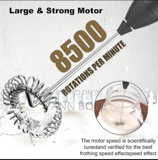 Mini Milk Frother Usb Rechargeable 3 Speeds Foam Maker - thumbnail 4