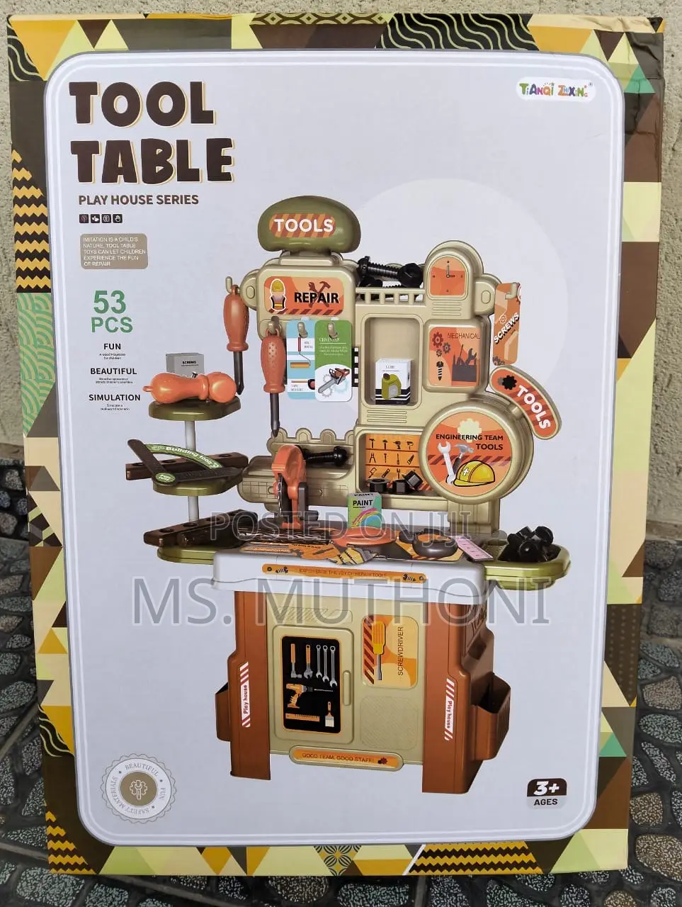 53-Piece Construction Engineer Workshop Tool Set,