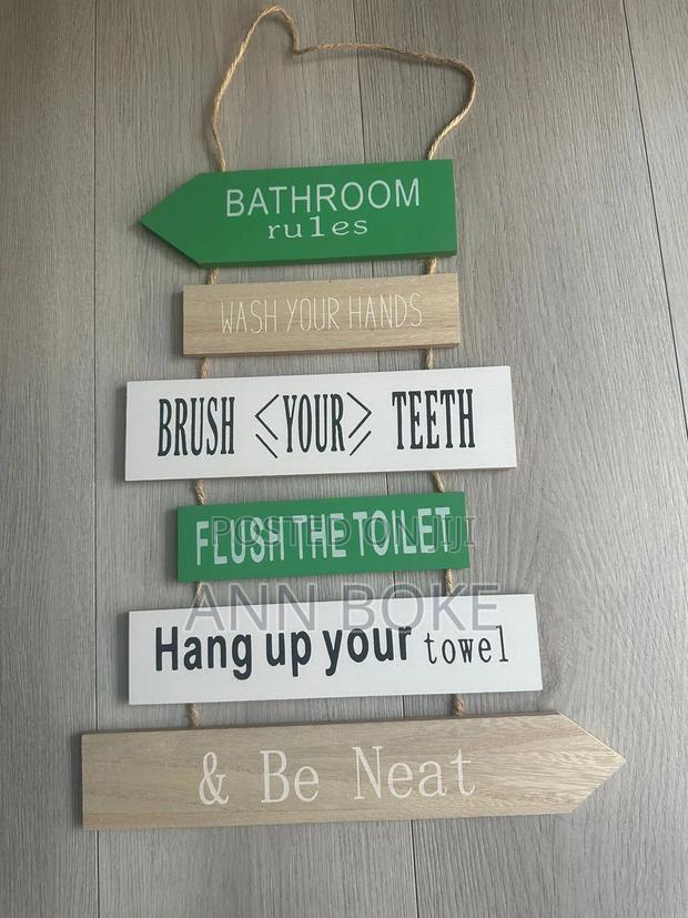 Hanging Board Wooden House Rules
 Material -Wooden