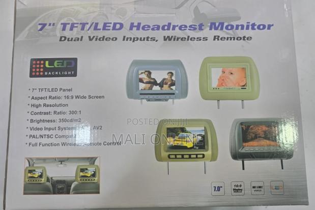 7-inch Dual Tft/Led Car Headrest Monitors With Av Inputs - main view