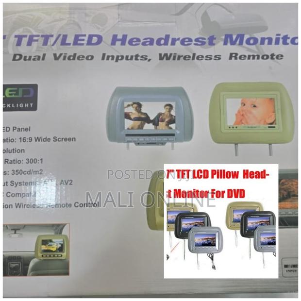 7-inch Dual Tft/Led Car Headrest Monitors With Av Inputs - thumbnail 2