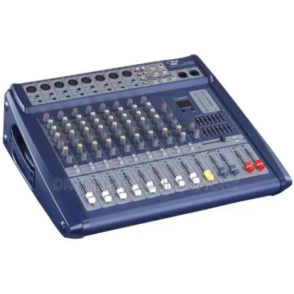 Max PMX 808du Professional Bluetooth Powered Mixer 8