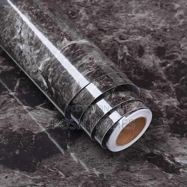 Dark Grey Contact Self Adhesive Wallpapers