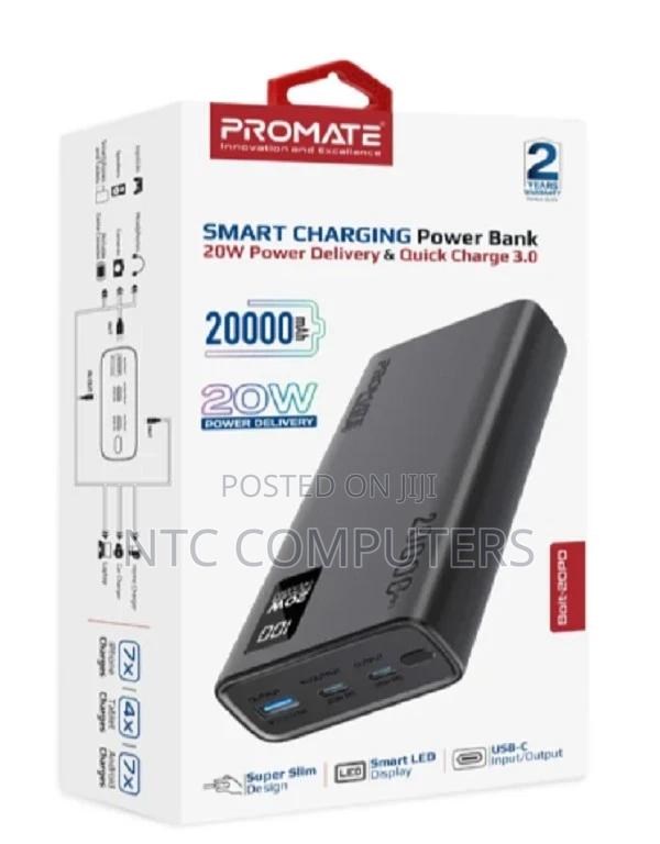 Promate Super Slim Design 20000mah Smart Charging Power Bank