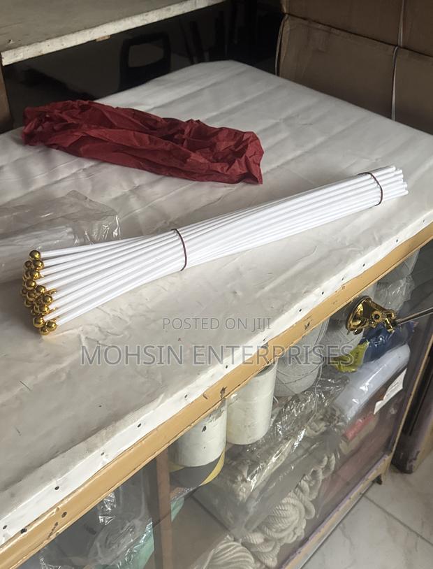 White Plastic Pole for Flags 2 Feet Long