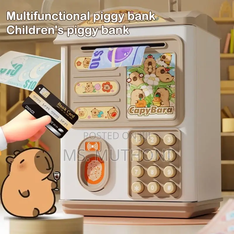 Finger Print Electronic Piggy Home Bank With Musi