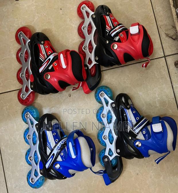 Skating Shoes With Guards And Helmet - main view