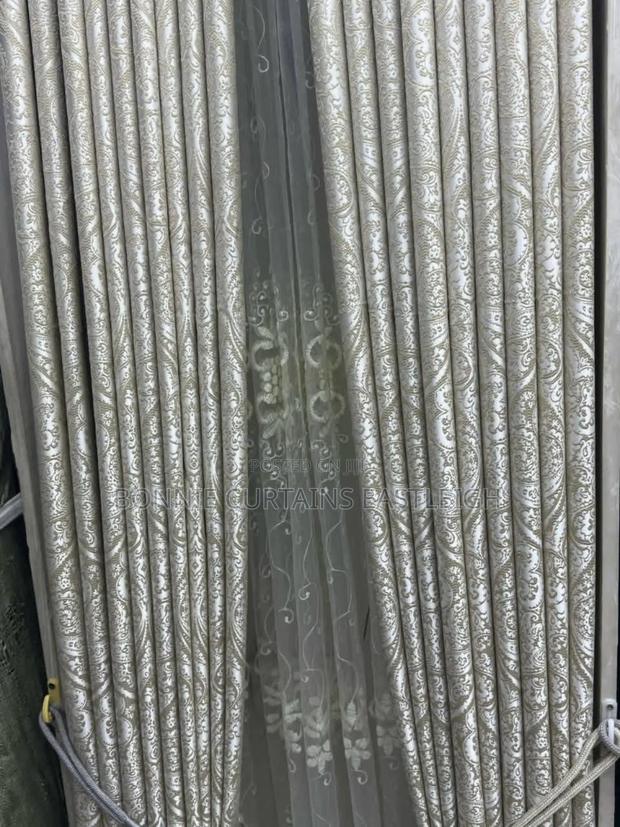 Cream Blackout Curtains and Sheers